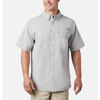 Columbia Overhemd Heren, PFG Grander Marlin Woven Short Sleeve Grijs, 42FGMQPIY